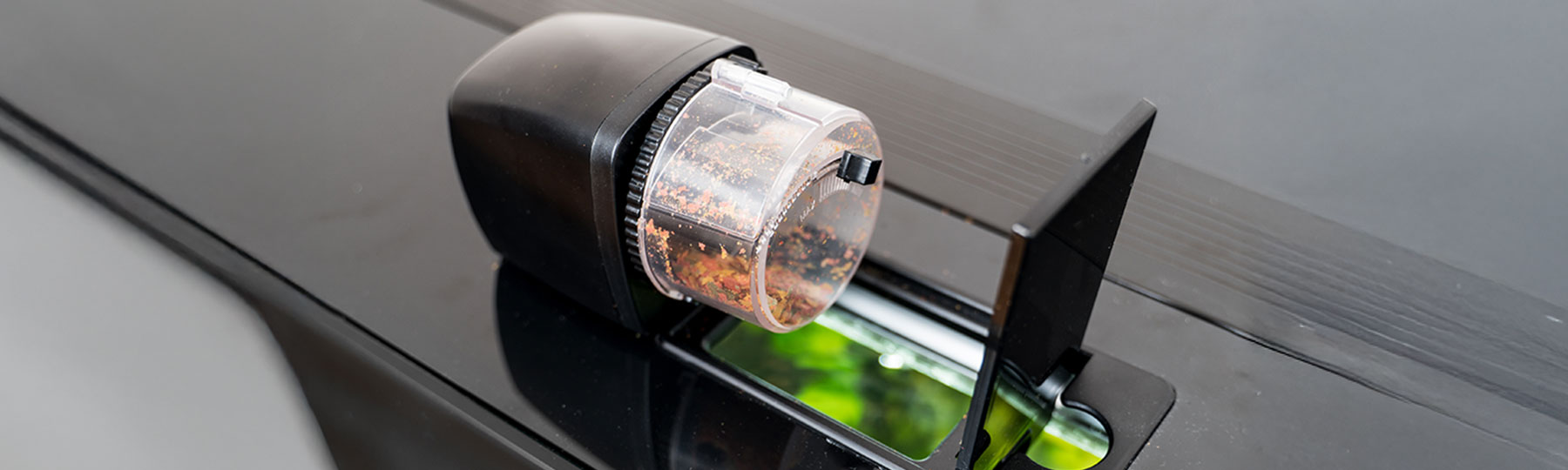 Foderautomat till akvarium Foderautomat till akvarium