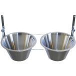 Väggmonterad ställning för matskålar