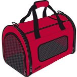 Ozami. Transportväska Röd. Väska i nylon för små husdjur. 