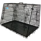 Hundbur Lutande 2-delad Svart