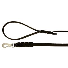 Extra långt läderkoppel med pistolhake