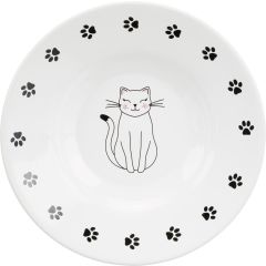 Kattmatskål Keramik Platt 0,2L