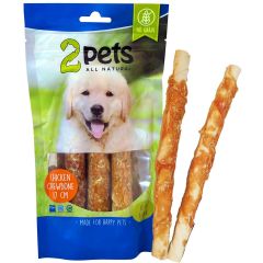 2Pets. Tuggpinnar Kyckling 17cm. Vita tuggpinnar med kyckling.