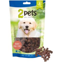 2Pets. Hundgodis MiniCubes Kanin. Små belöningsbitar med kanin .