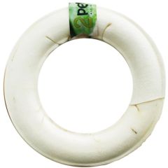 2Pets. Tuggring Vit 15cm. Tuggring av pressad vit råhud.