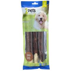 2Pets. Tuggpinnar Lamm 28cm/3-p. Vita tuggpinnar med lamm.