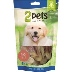 2Pets. Hundtugg Kaninöron Rabbit Ears. Naturligt hundtugg med kaninöron.