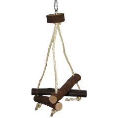 Ozami. Fågelleksak Stevie 30cm. Repgunga med sittpinnar av trä.