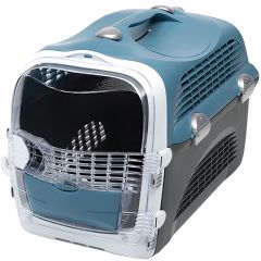 Catit. Catit Cabrio Carrier Blå/Grå. 360° åtkomlig design med enhandslåsmekanism.