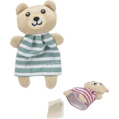 Trixie. Kattleksak Plyschbjörn Freddy. Teddybjörn med kattmynta kudde.