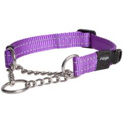 Rogz. Rogz Halvstryp Utility Lila. Robust halsband med kedja för ökad säkerhet och kontroll.
