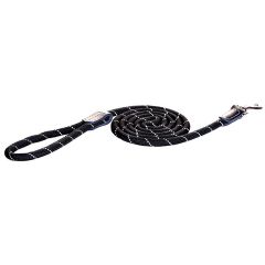 Rogz. Rogz Rope Koppel Svart S. Slitstarkt reflexkoppel bekvämt tack vare sin runda form.
