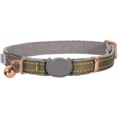 Rogz. Rogz UrbanCat Halsband Oliv XS. Halsband i fin pastellfärg och eleganta roséguldsdetaljer.