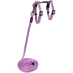 Rogz. Rogz AlleyCat Sele Ljuslila XS. Matchande koppel och sele med reflex för ökad synligheten i mörker.
