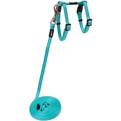 Rogz. Rogz AlleyCat Sele Turkos XS. Matchande koppel och sele med reflex för ökad synligheten i mörker.