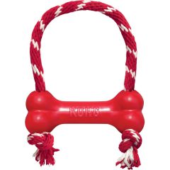 Kong Goodie Bone w/Rope. Tålig tuggleksak med dragrep. 