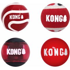 Kong Signature Balls Mix. Mixpack med KONG apportbollar. 