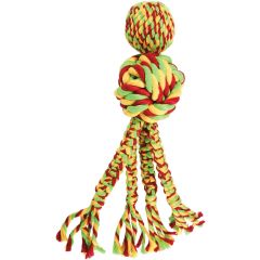 Kong Wubba Weaves w/Rope. Slitstark reptugg för apport och draglek.