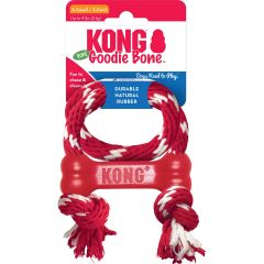 Kong Goodie Bone w/Rope XS. Tålig tuggleksak med dragrep.