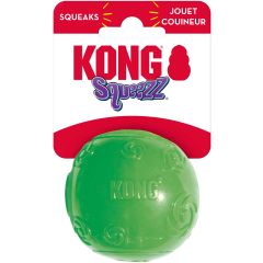 Kong Squeezz Ball M. Apportboll med studs och pip.