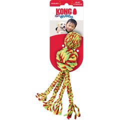 Kong Wubba Weaves w/Rope S. Slitstark reptugg för apport och draglek.