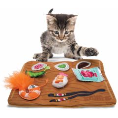 Kong Cat Pull-A-Partz Sushi. Sushi-buffé med kattmynta och prassel. 