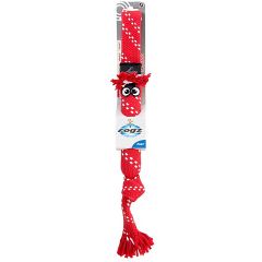 Rogz Scrubz Dental Rope Röd S. Dragleksak med knastrande ljud.