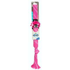 Rogz Scrubz Dental Rope Rosa S. Dragleksak med knastrande ljud.