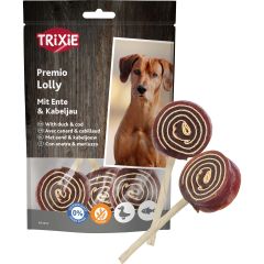 Trixie. Premio Lolly Anka & Torsk. Lolly med smakrik anka och torsk.