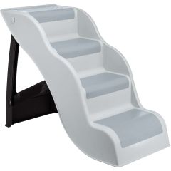 Trixie. Trappa Ljusgrå 4-steg. Hopfällbar trappa till husdjur. 