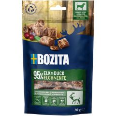 Bozita Meaty Bites Elk & Duck. Premium hundgodis med Älg & Anka. 