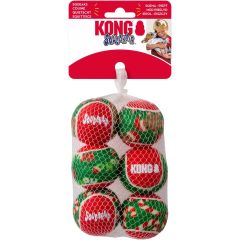 Kong Holiday Squeakair Ball 6-p S. Jul tennisbollar med pipljud. 