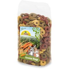 JR Farm. Grönsaksringar Mix. Snack ringar i tre olika smaker. 