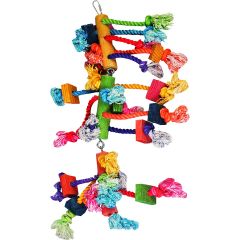 Ozami. Papegojleksak 3-delar. Fågelleksak papegojhanger i tre delar.