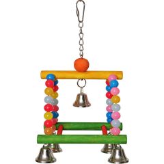 Ozami. Fågelgunga Elvis. Fågelgunga med bjällror & pärlor. 