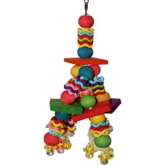 Ozami. Fågelleksak Diana. Fågelleksak med träkulor och bjällror.