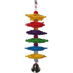 Ozami. Fågelleksak Tom. Fågelleksak med bjällra och naturmaterial.