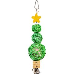 Ozami. Fågelleksak Julgran. Julinspirerad julleksak till fåglar.