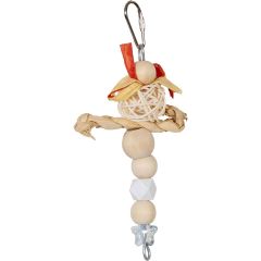 Ozami. Fågelleksak Otto. Hängleksak med kulor, papper och trä.