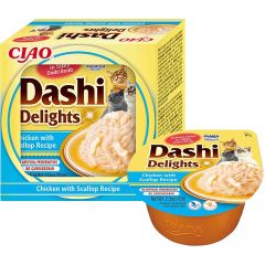 Dashi Delights Chicken Scallop. Kyckling och kammussla i dashi buljong. 