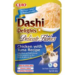 Dashi Delights Delicate Flakes Chicken Tuna. Kycklingflingor med tonfisk i dashi gelé. 