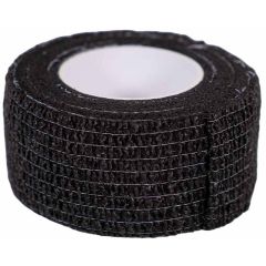 Ozami. Flex-Bandage Svart 2,5cm. Flexibelt och självhäftande bandage.