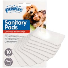 Pawise Sanitetsinlägg 10-p. Sanitetsinlägg till kisskydd och tikskydd.