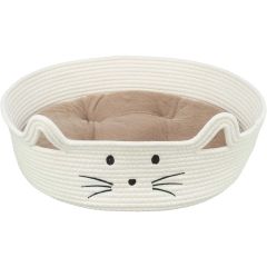 Trixie. Kattbädd Kattkorg Misu. Rund korg med fin kattdesign.