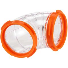 Ferplast Rör Böj 90°. Böjt hamsterrör i transparent plast.