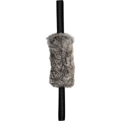 Ozami. Tugger Kaninskinn Grå. Dragleksak med skinn och två handtag.