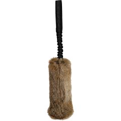 Ozami. Play-n-tug Kaninskinn Brun. Dragleksak i skinn med elastiskt handtag.