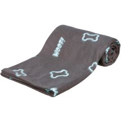 Mjuk fleecefilt med fint benmönster