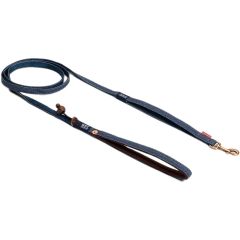 Ezydog Koppel Soft Trainer Denim. Trendig denim koppel med extra handtag. 