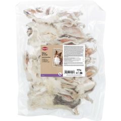 Trixie. Torkade Kaninöron 500g. Kaninöron med päls som rengör tarmen.